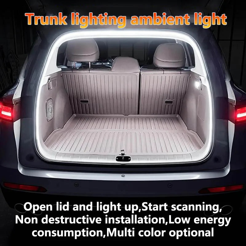 Car High Brightness Trunk Lighting Ambient Light Interior Decoration LED Wiring Free Automatic Sensing Tailgate LED Light Strip