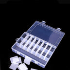 Adjustable Grids Transparent Storage Organizer Plastic Multi-Compartment Case for Small Parts Screws & Jewelry(10/15/24Grids)
