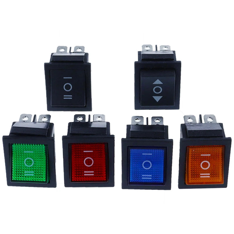 1PCS KCD4 Rocker Switch Power Switch ON-OFF-ON 3 Position 6 Electrical equipment With Light Switch 16A 250VAC/ 20A 125VA