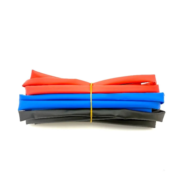 2:1 Times Shrink Heat Shrink Sleeve Tubes Set Thermoresistant Tube Wire Insulated Wiring, Red, Blue, Black Totaling 3 m