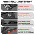 SN-01BM/03BM Wire Crimping Plier Micro Pin Connector Crimper, AWG 28-20/28-26 for JST XH, PH, SH, Molex KK, D-sub Terminals