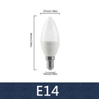 8pcs E27 E14 B22 Led Bulb AC 220V C37 Candle Lamp Energy Saving 3000K 6000K 3W 5W 6W 7W Chandelier Light for Home Decoration