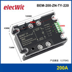 Single phase solid state relay three-phase fully isolated intelligent AC voltage regulating module BEM-40-ZN-TY-220 380