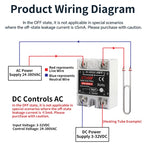 High-voltage Single-phase Solid State Relay Input 4-32VDC to Output 90-480VAC DC to AC SSR 10/25/40A Module Relay