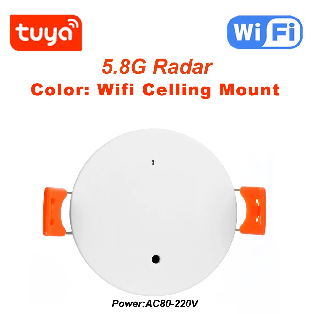 Haozee Tuya WiFi /Zigbee Human Presence Detector Smart Human Body PIR Sensor Radar Detector Microwave Motion Sensors