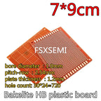 1pcs Bakelite Universal circuit test board HB plastic board 2.54MM PCB 5x7 7x9 9x15 10x15 10x22 12x18 13x25 15x18 18x30cm