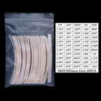52Value 55Value Each 50PCS/25PCS 0402 0603 0805 1206 capacitor smd kit 1pf 1uf 10uf 0402 0603 0805