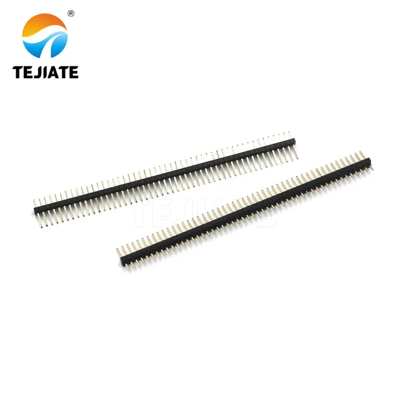 10PCS 1x50P 1.27MM Single Row Straight Pin/Bent Pin Gold Plated Row Female Header