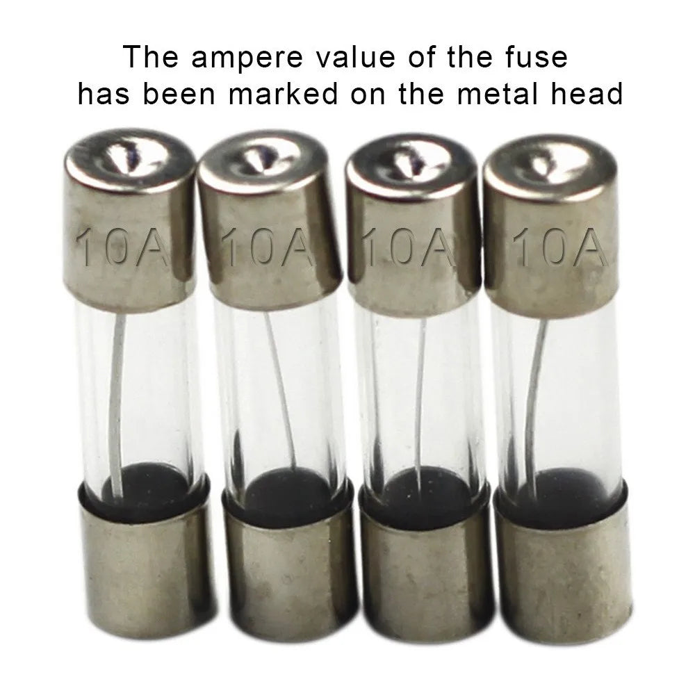 15 Values 150pcs Fast-Blow Glass Fuses Kit 5x20mm 250V 0.1 0.2 0.25 0.5 1 1.5 2 3 4 5 8 10 12 15 20A Packaging in Clear Plastic