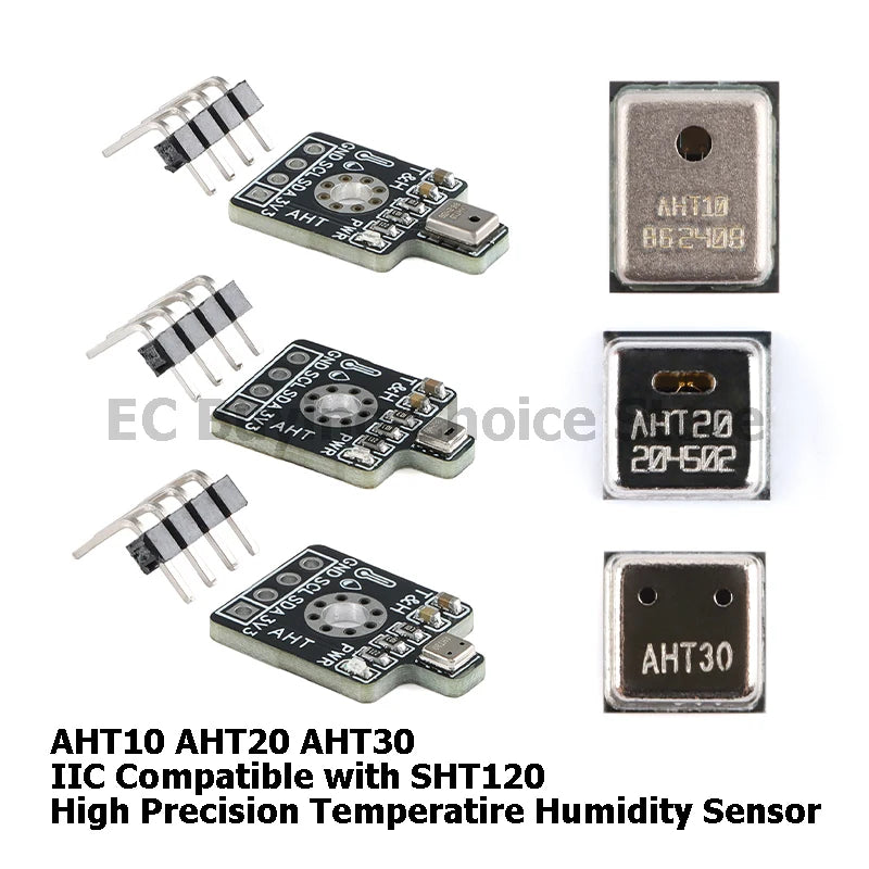 AHT10 AHT20 AHT30 High Precision Digital Temperature Humidity Sensor Measurement Module I2C IIC Communication Compatible SHT20