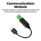 USB to RS485 Serial Converter Communication Module CH340 PLC Serial Port IO Module RS-485 Connector For Windows MacOS Linux