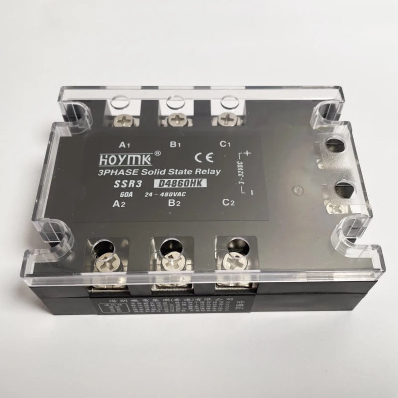 Three Phase Solid State Relay  DC Control AC 380V 3f SSR 40DA 10DA 25DA 80DA 100DA Module 3-32VDC Input 24-480VAC Load