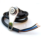 LED Motorcycle Switch ON+OFF Handlebar Mount Aluminum Alloy Waterproof 12V Fog Light Lamps Motorbike Horn Push Button Switch