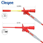 Cleqee P1300 Series Multimeter Test Lead kit 4mm Banana Plug Cable Test Hook Clip Probe Alligator Clip Automotive Tool