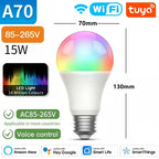 TNCE Tuya E27 Bulb Bluetooth/WIFI/Zigbee, Dimmable Light LED Lamp 2700-6500k RGB, Smart Life APP, Voice with Alexa Google Home