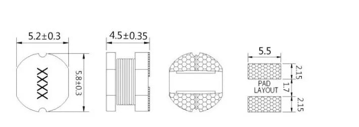 1000PCS CD54 Power Inductor 2.2/3.3/4.7/6.8/10/15/22/47/100/150/220/330/470UH SMD Inductance Copper Core