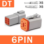 2/3/4/6/8/12Pin Deutsch Type DT Connector Plug-In With Fixed Flange DTM/DTP Waterproof Wire Automotive Connector