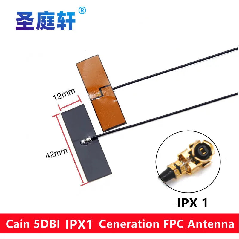 5Pcs/Lot WiFi 2.4G High Gain Built-in Flexible FPC Soft Antenna ZigBee Bluetooth Module Ipx4 Patch Antenna IPX to FPC Antenna