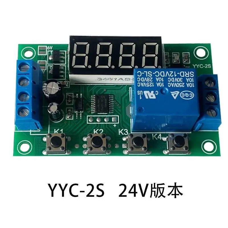 YYC-2S LED Display Adjustable Programmable delay time relay module 5V12V24V fixed time decoupling pulse cycle power off trigger