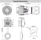 CNLINKO M24 Waterproof Circular Aviation Connector GEN3 10/12/19/24P Metal Shell Male/Female for Industrial & Medical Equipment