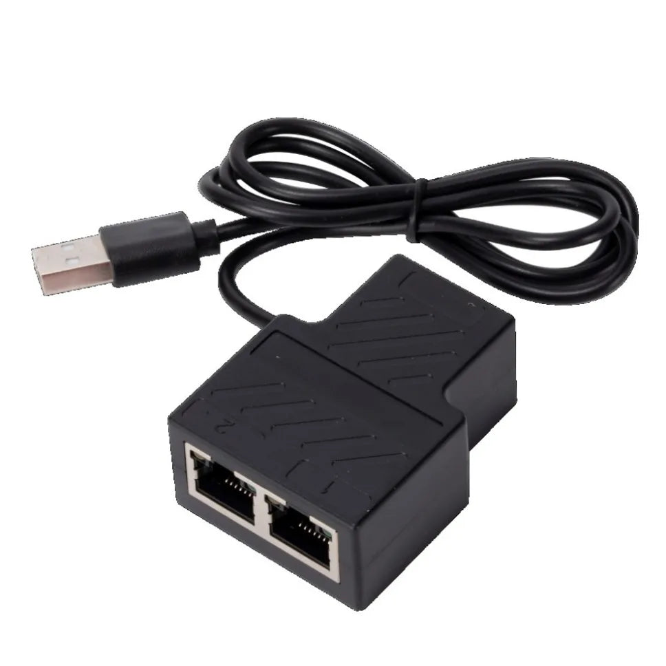 Ethernet Splitter 1 to 2 RJ45 Network Splitter Starlink Ethernet Adapter LAN Internet Cable Adapter for Cat 5/5e/6/7/8 Cable
