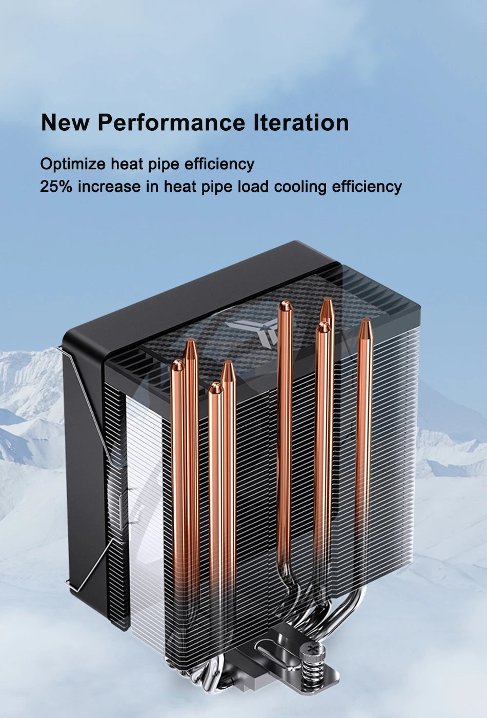 JONSBO CR-1000 EVO Tower CPU Cooler Nickel Plated 4 Heat Pipe 5V 3PIN ARGB Fan Air-Cooled Radiator For LGA1700 115X 1200 AM4 AM5