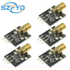 1/5/10pcs KY-008 3pin 650nm Red Laser Transmitter Dot Diode Copper Head Sensor Module for Arduino AVR PIC Compatible MEGA 2560