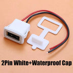 1/5pcs 2Pin 4Pin USB 2.0 Female Power Jack 2P 4P USB A Charging Port Connector With DIY Cable PH2.0 Terminal USB Charger Socket