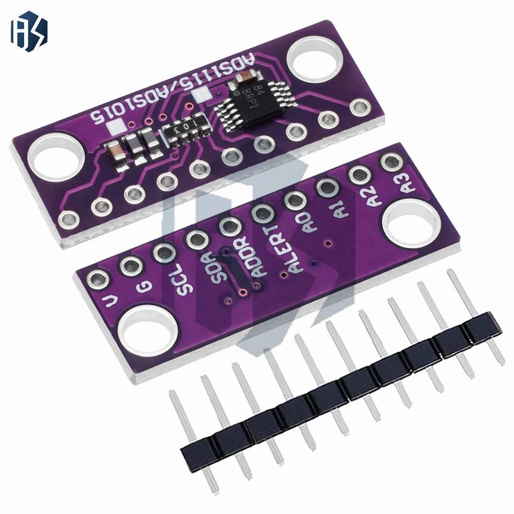 16-Bit ADC Module (ADS1115/ADS1015): I2C 4-Channel Programmable Gain Amplifier for Arduino & Raspberry Pi Compatible