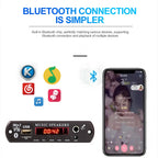 30W 60W Amplifier 12V MP3 Decoder Board Bluetooth 5.3 Stereo Audio DIY Car MP3 Player FM Radio TF USB 6.5mm Mic Jack Record Call