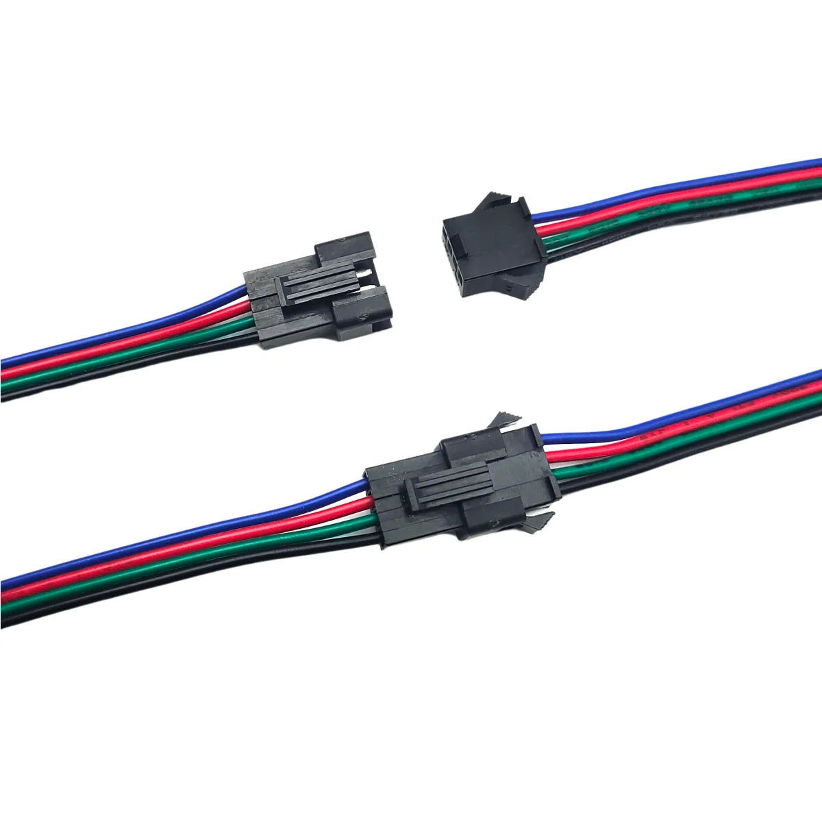 10/20/50 Pairs 4pin SM JST 15cm Cable Female/Male connectors for Led Strip RGB 5050 3528 WS2801 APA02 WS2815 WS2813