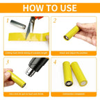 Yellow PVC Heat Shrink Tube Width 17mm ~ 200mm Waterproof Insulated 18650 Battery Pack Wrap Cable Sleeve Lithium Film Case