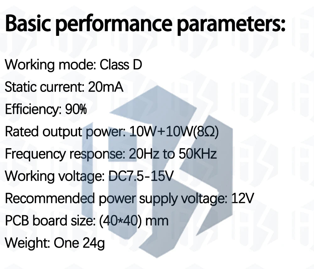1PCS EGBO Super Slim 2 x 15W PAM8610 Class D Digital Dual Power Audio Amplifier Board 12V black