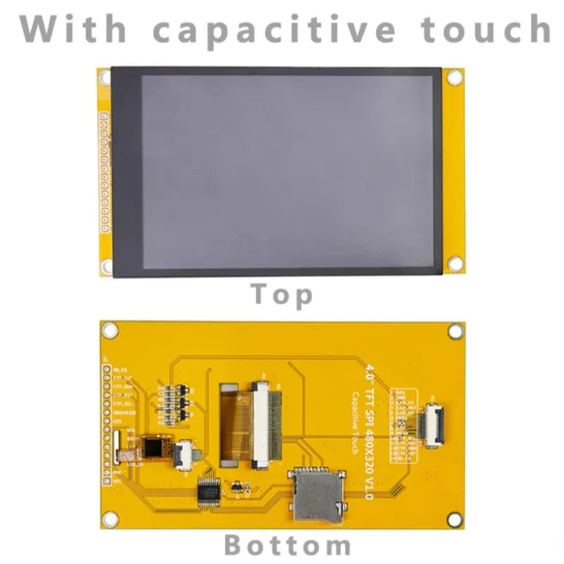 New IPS 4.0 Inch SPI Capacitive Touch Yellow Board Module ILI9488 FT6236 Esp32 14 Pin Electronic 320*480