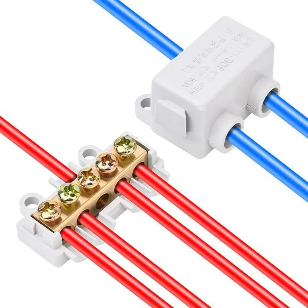 New Conductor Brass High Power Splitter Large Current Universal Quick Terminal Block Terminal Blocks Electrical