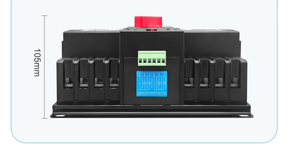 TOMZN TOQ3 Built-in Circuit Breaker Short-circuit Protection Overload Protection 2 Input 2/1 Output 2P 4P 63A 125A Night Light