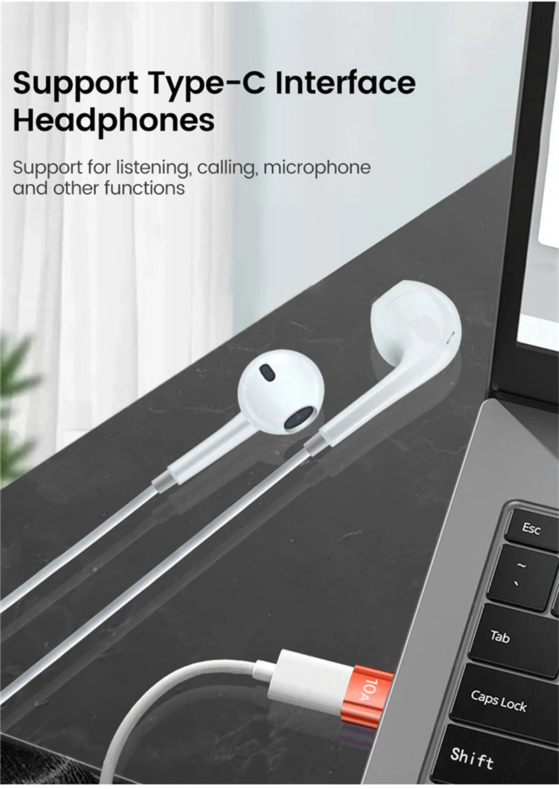 10A USB 3.0 To Type C Mini Fast Transfer USB Type C Female To USB PD Adapter Suitable for Mobile Computer Car Charger Converters