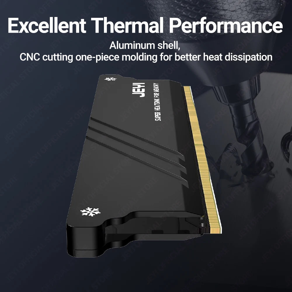JEYI RAM Heatsink Cooler with Thermal Pads for DDR2 DDR3 DDR4 DDR5 - PC Memory Cooling Kit, Desktop Computer Heat Dissipation,