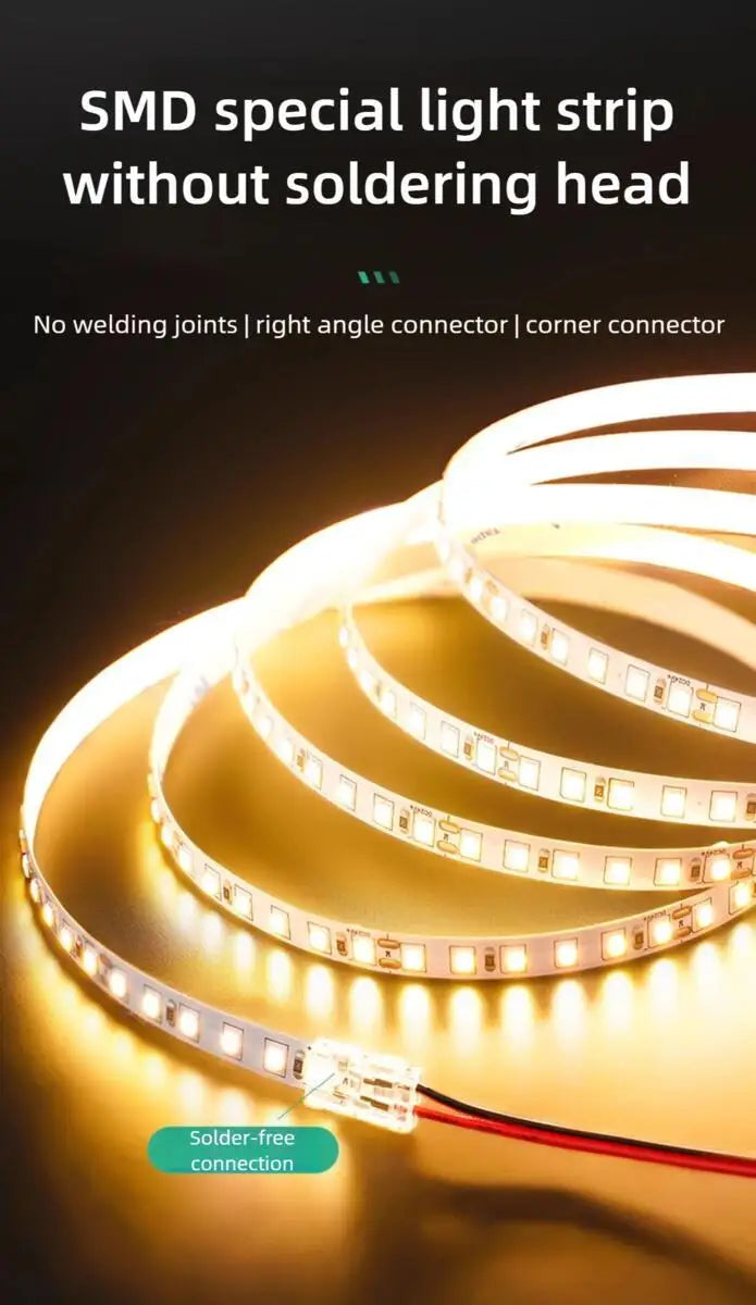 SMD Crystal Joint 2 3 4 5Pin LED Wire Connectors Solderless For 5mm 8mm 10mm Quick Terminal Block Strip Light Wire Connection
