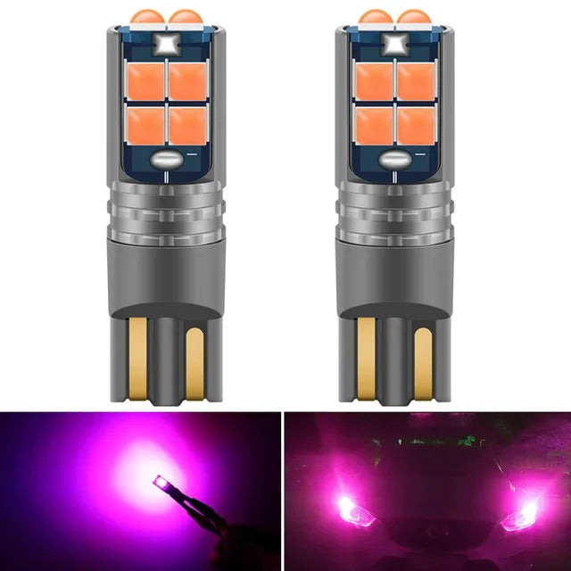 2pcs High Quality T10 W5W Super Bright Car Interior Reading Dome Light Marker Lamp 168 194 LED Auto Wedge Parking Bulbs Orange