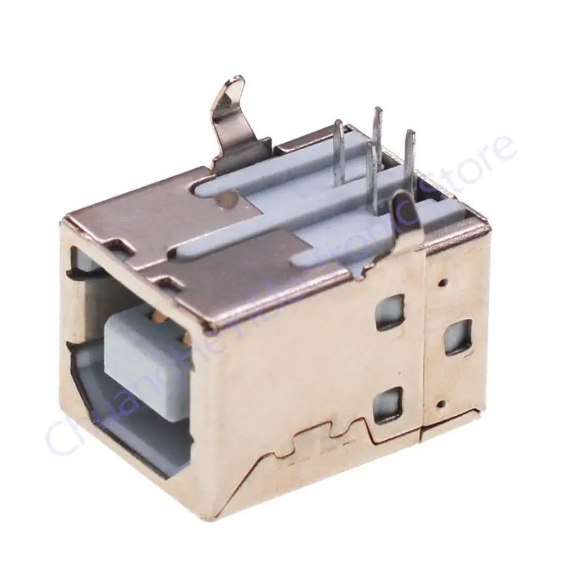 10Pcs Square USB socket usb B Type Female 90 degree PCB welding parent Connector For Printer Data