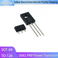 Brand New D882 2SD882 NPN Power Transistor 40V 3A, SOT-89 SMD & TO-126 Through Hole Package 10/20/50/100/200/500/1000pcs