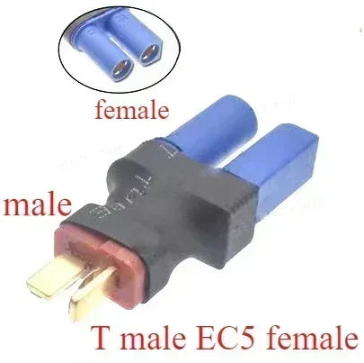 EC5 Male Female to XT60 XT90 Deans T Plug Male Female No Wire Connector Plug Adapter for RC FPV Vehicle Lipo Battery Esc