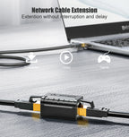 SAMZHE Ethernet Adapter 8P8C RJ45 Lan Cable Extension Connector for Internet Connection Cord Female to Female
