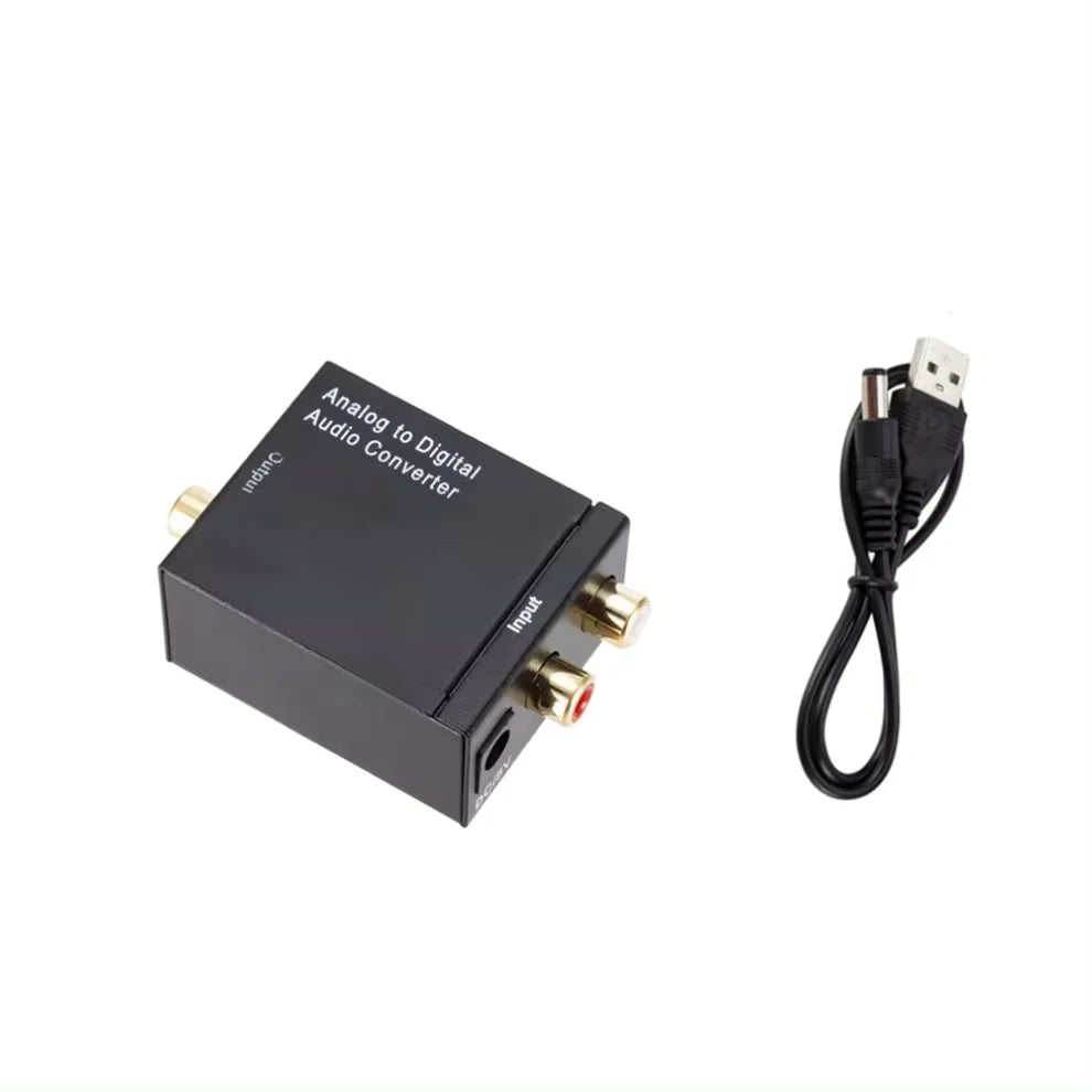 ADC Analog to Digital Audio Converter Analog to Optical Fiber Coaxial Signal ADC Spdif Stereo 3.5MM Jack 2*RCA Amplifier Decoder