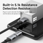 Hagibis 5.1k Pull-down Resistor Charging Adapter USB C Male to Female for Shaver Hair Trimmer Headphone Fan Electric Screwdriver