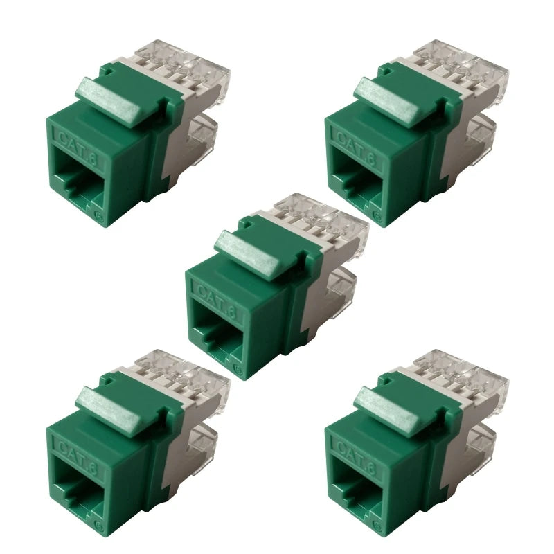 Cat6 RJ45 Keystone Jacks Module Connector Ethernet for Wall Plate Patch Panel 54DB