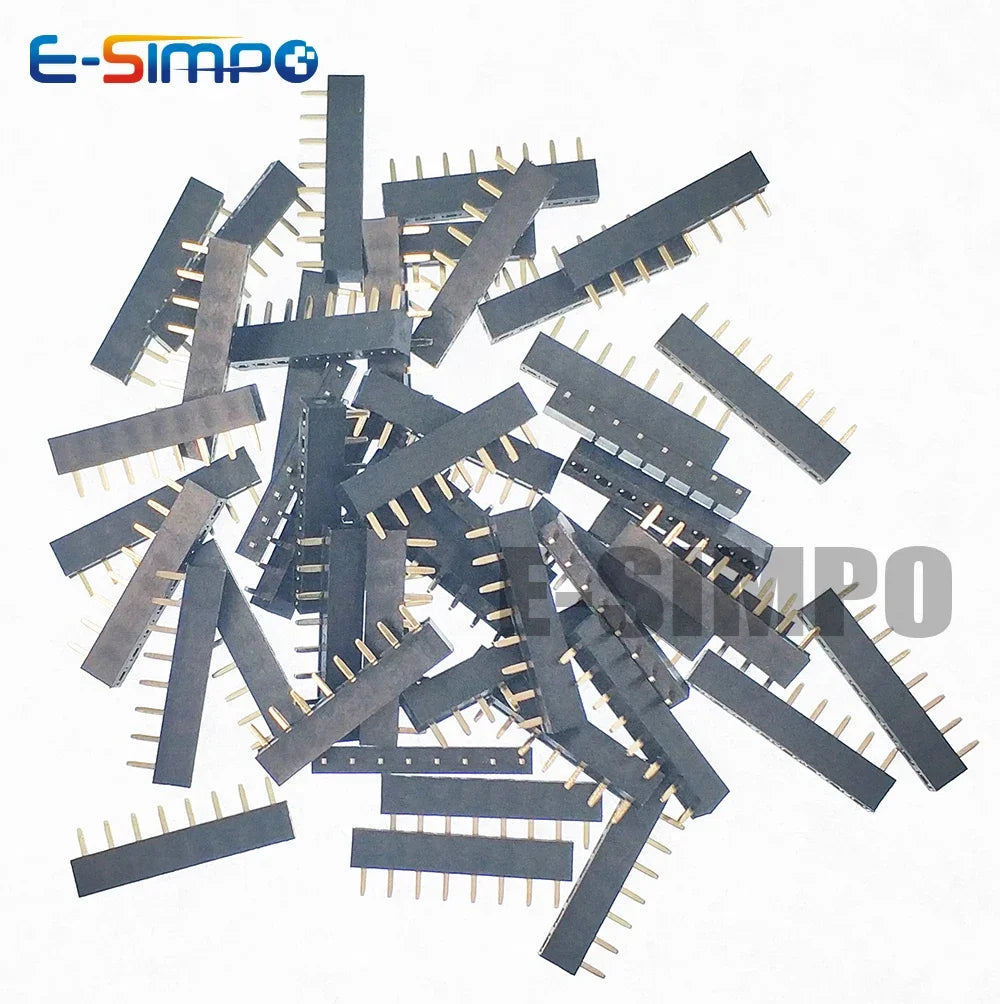 100pcs 2.54mm PH3.5 Low Short Profile Straight Single Row 1x2/3/4/5/8/10/12/24P Rohs Gold PCB Female Pin Header Socket Connector
