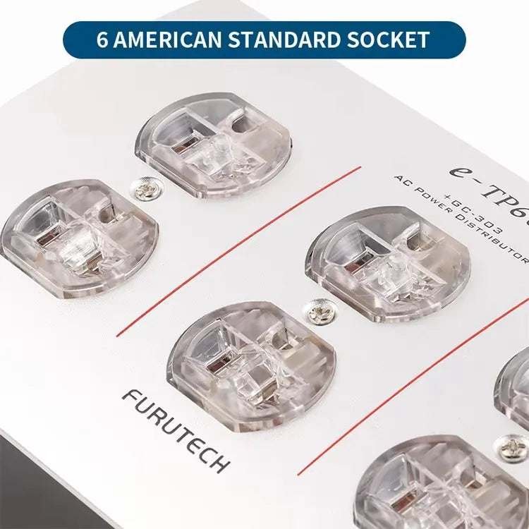 e-TP60 Aluminium Alloy 6-Socket Power Socket Audio Power Filter