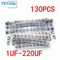 130PCS SMD Aluminum Electrolytic Capacitor Kit 1UF-220UF 13 Values Set of Capacitors Assorted Pack 10V 16V 25V 50V 1UF 10UF 47UF